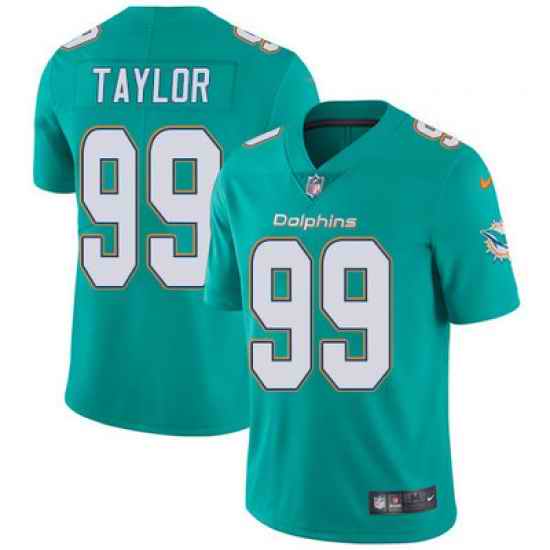 Nike Dolphins #99 Jason Taylor Aqua Green Team Color Mens Stitched NFL Vapor Untouchable Limited Jersey